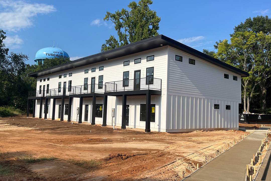 River District Townhomes aerial view